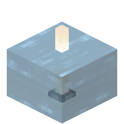 An end rod submerged in water
