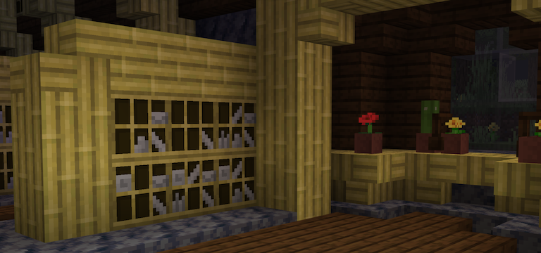 Showcase image displaying example Pigeonholes and Double Flower Pot blocks