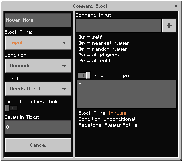 Command Block Ui