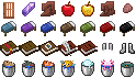 A collection of vanilla item textures.