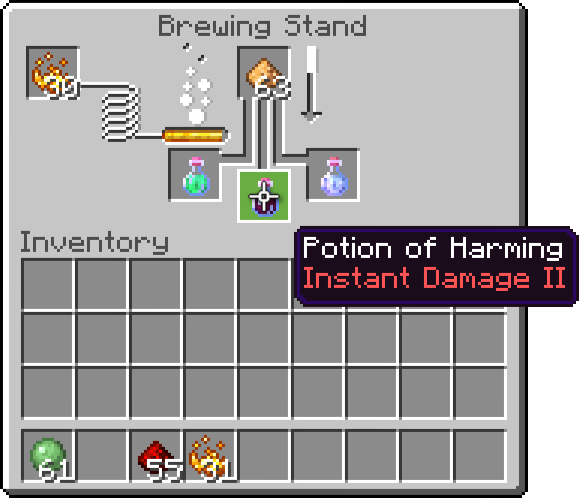 minecraft brewing stand recipes